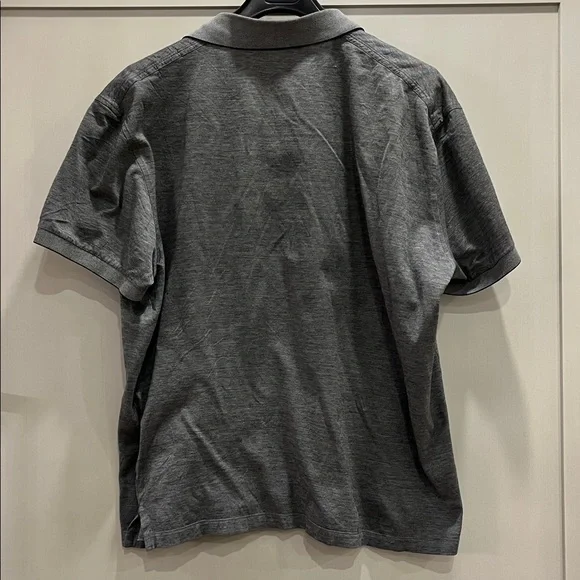 Ermenegildo Zegna Charcoal Polo Shirt with subtle contrast collar &’sleeve band - Picture 5 of 7